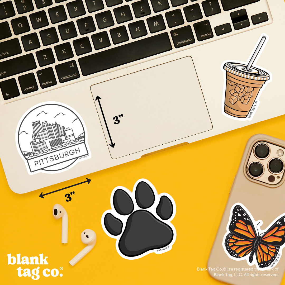 Blank Tag Co.® Waterproof Sticker - Pittsburgh Cityscape