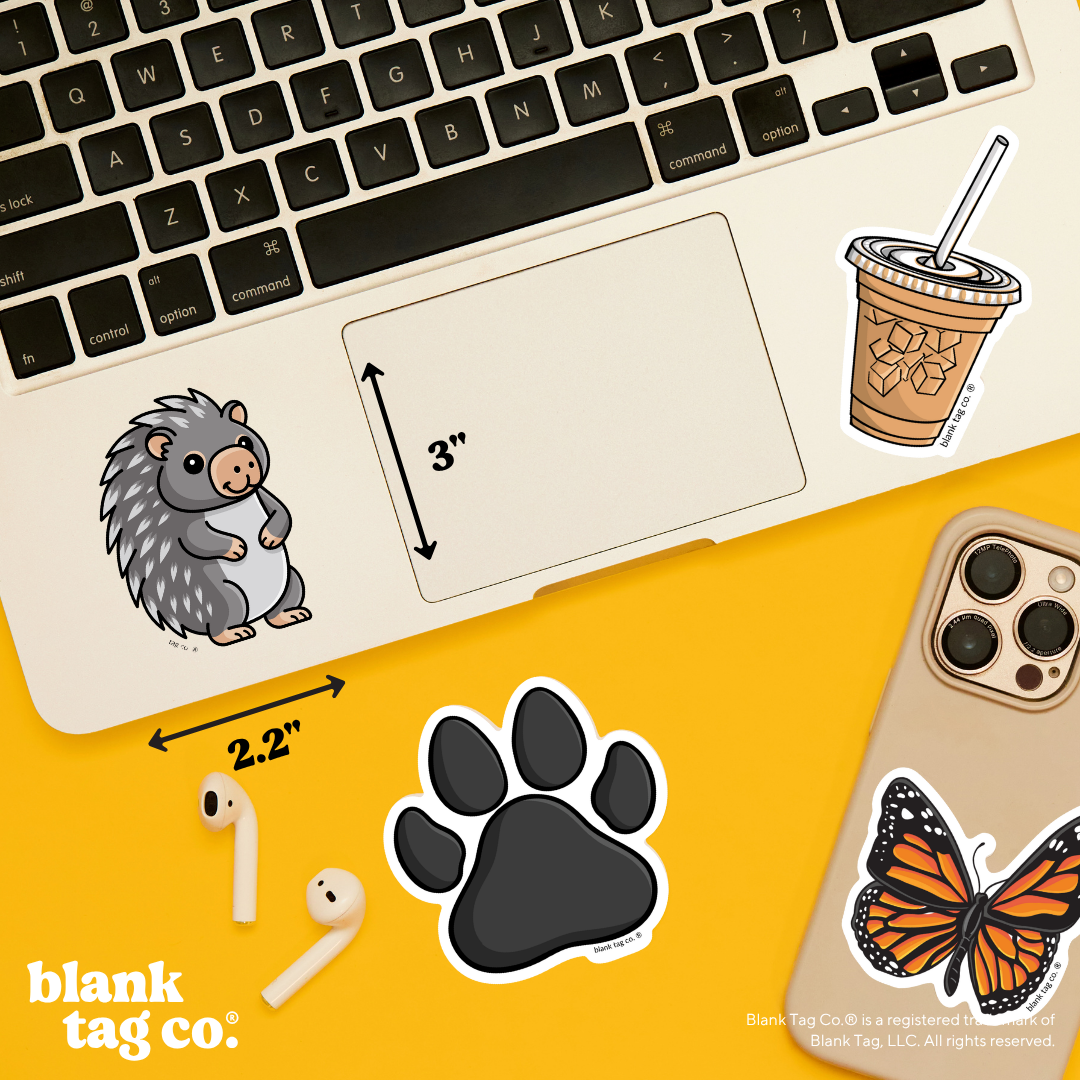Blank Tag Co.® Waterproof Sticker - Porcupine