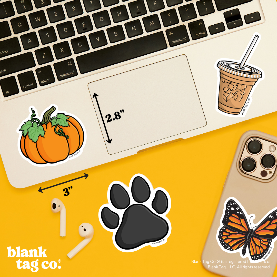 Blank Tag Co.® Waterproof Sticker - Pumpkin