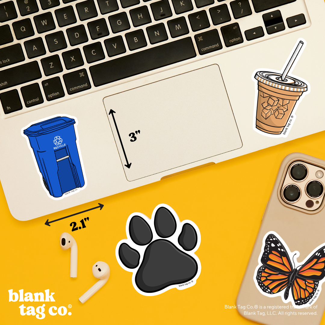 Blank Tag Co.® Waterproof Sticker - Recycling Bin