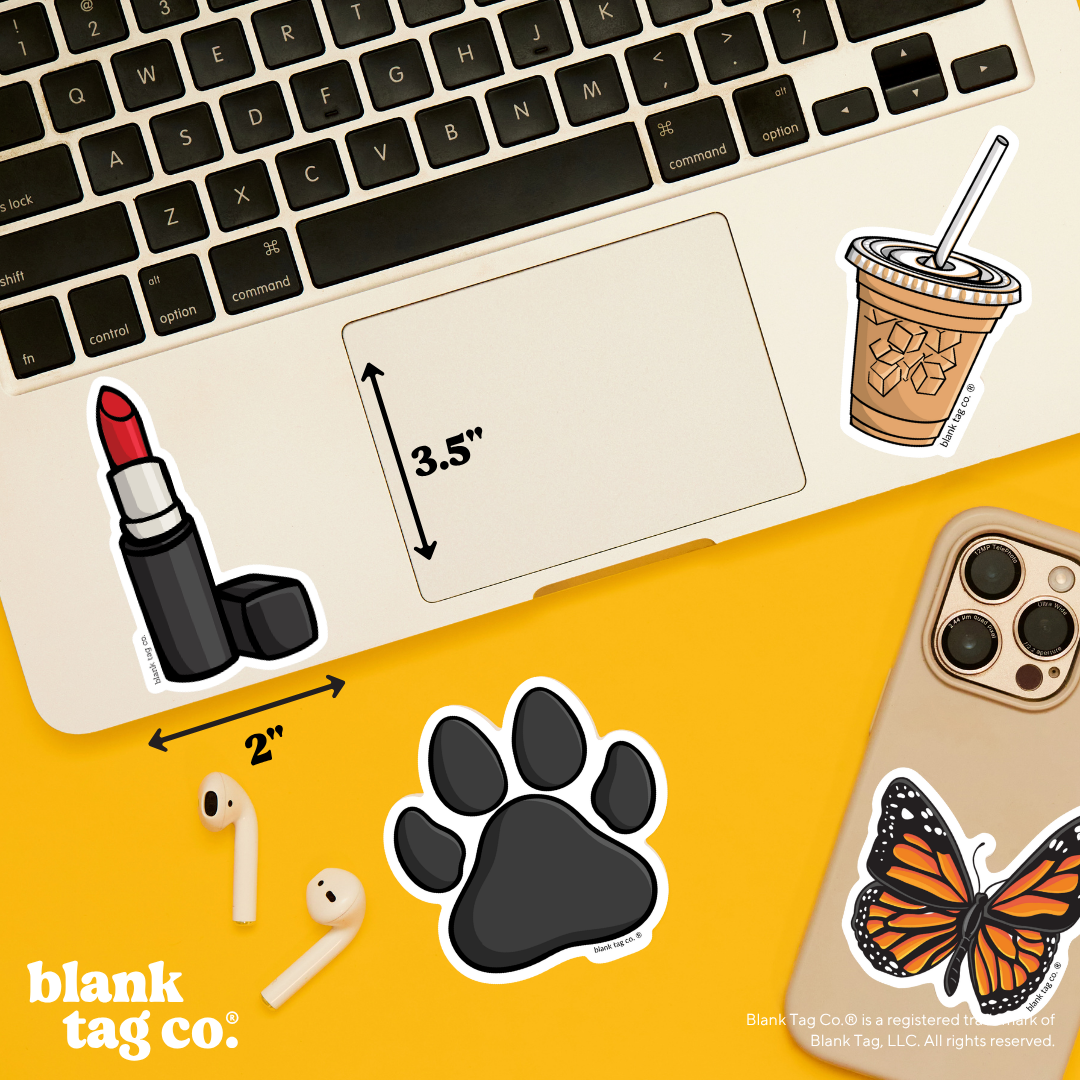 Blank Tag Co.® Waterproof Sticker - Red Lipstick