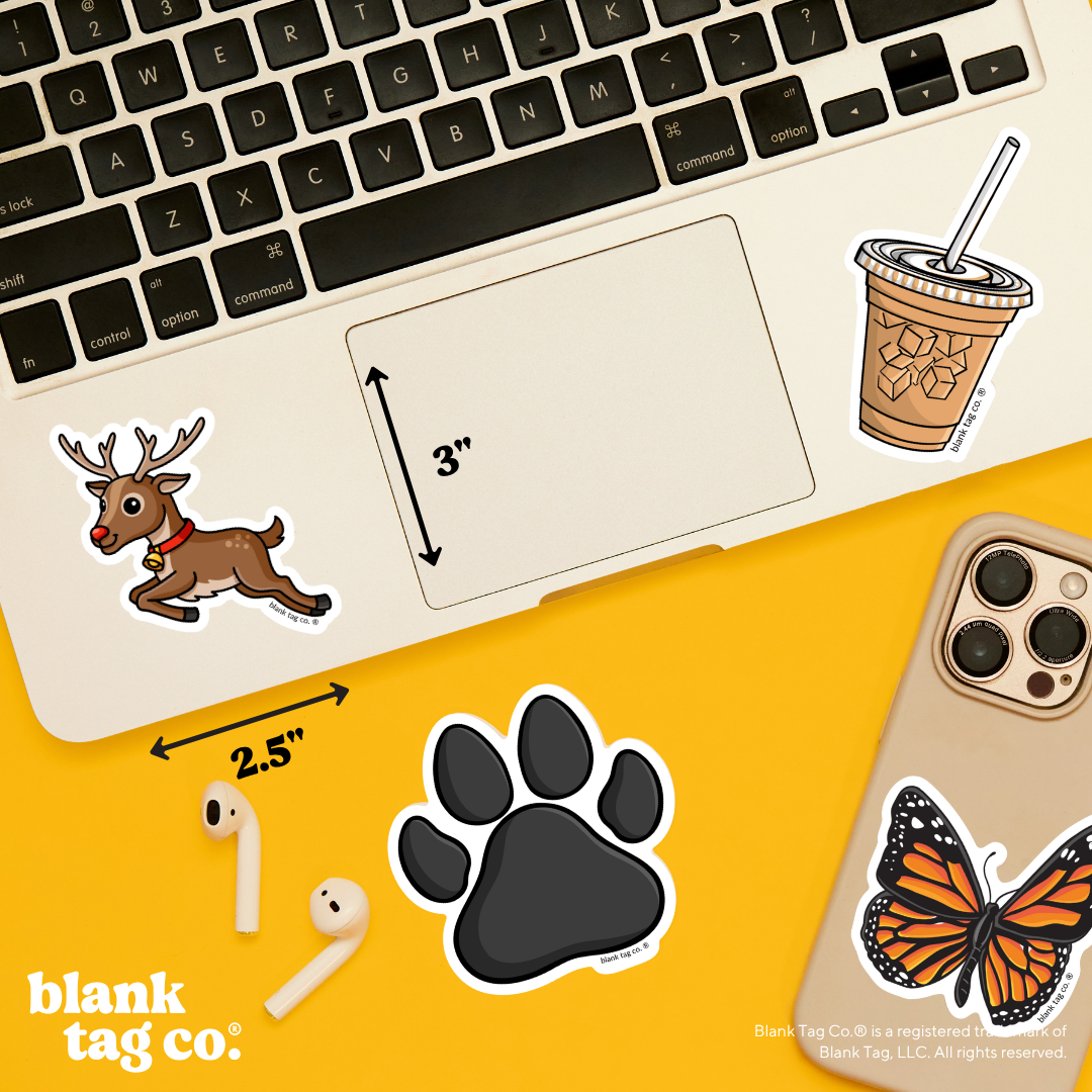 Blank Tag Co.® Waterproof Sticker - Reindeer
