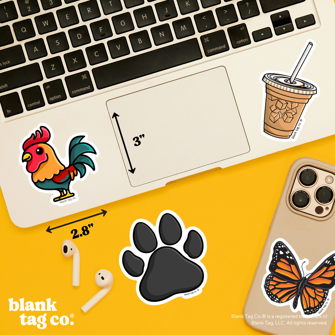 Blank Tag Co.® Waterproof Sticker - Rooster