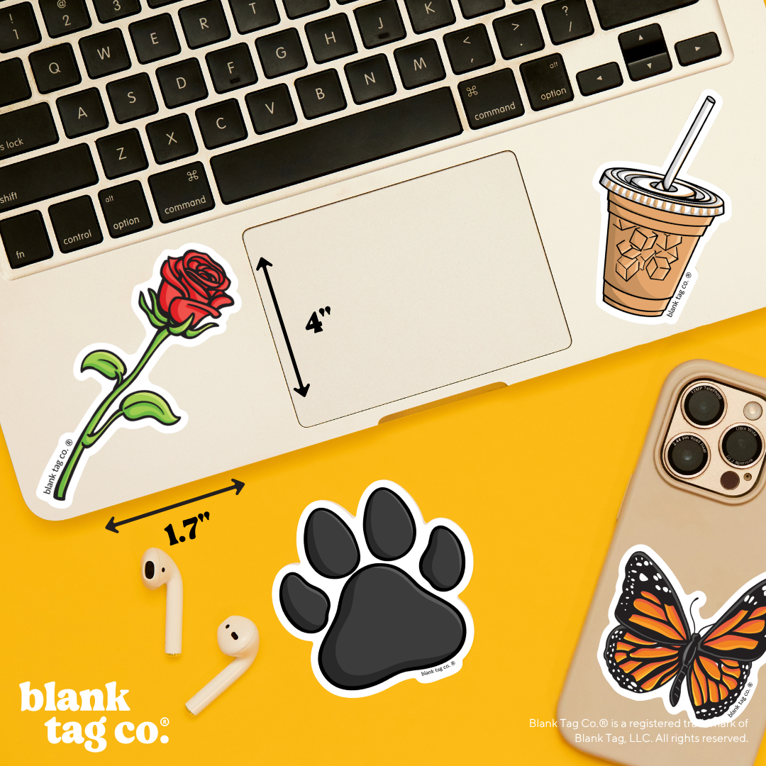 Blank Tag Co.® Waterproof Sticker - Red Rose