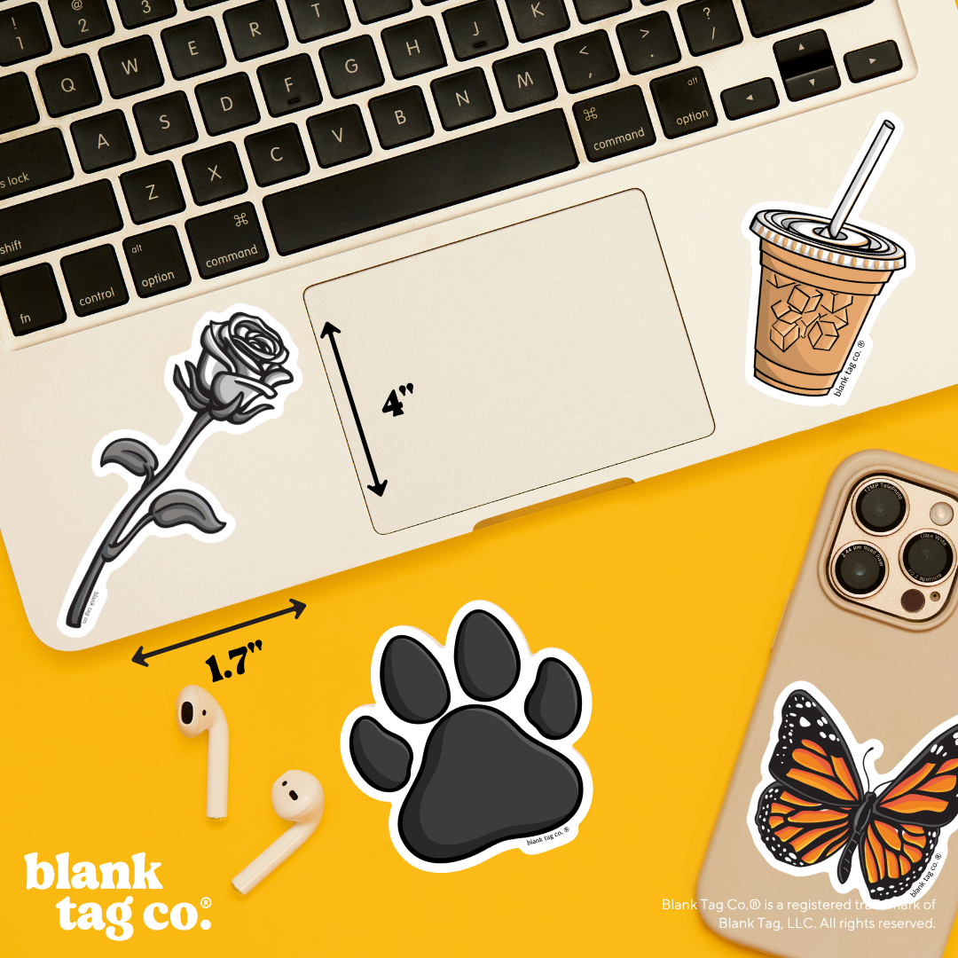 Blank Tag Co.® Waterproof Sticker - Sexy Silver Rose