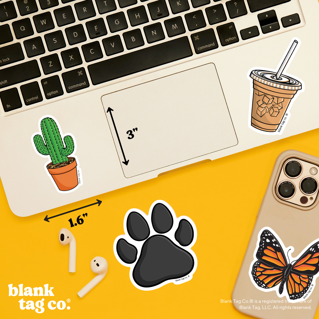 Blank Tag Co.® Waterproof Sticker - Round Mini Cactus