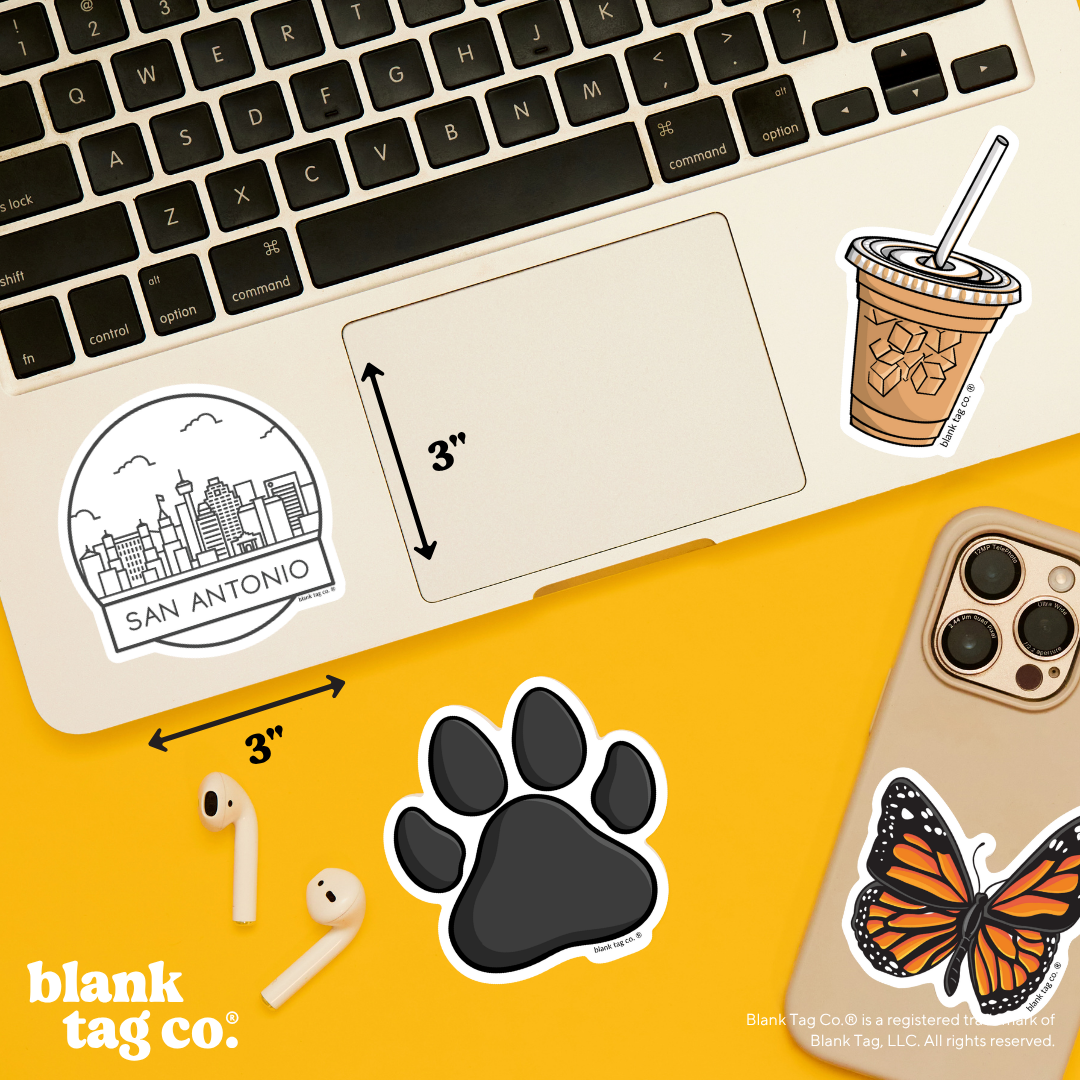 Blank Tag Co.® Waterproof Sticker - San Antonio Cityscape