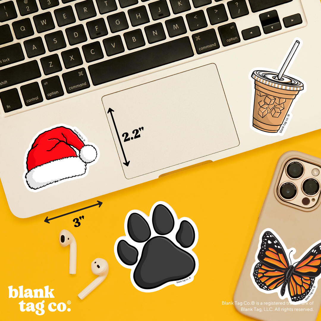 Blank Tag Co.® Waterproof Sticker - Santa Hat