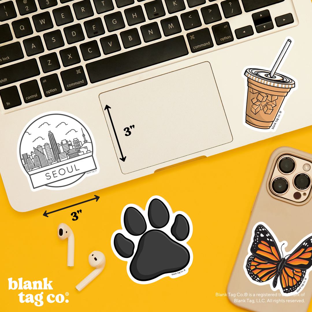Blank Tag Co.® Waterproof Sticker - Seoul Cityscape