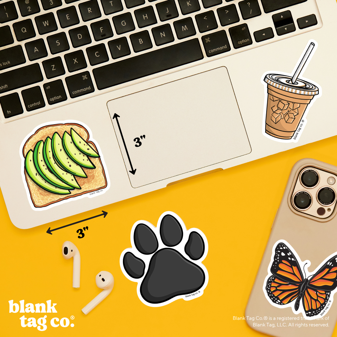 Blank Tag Co.® Waterproof Sticker - Sliced Avocado Toast