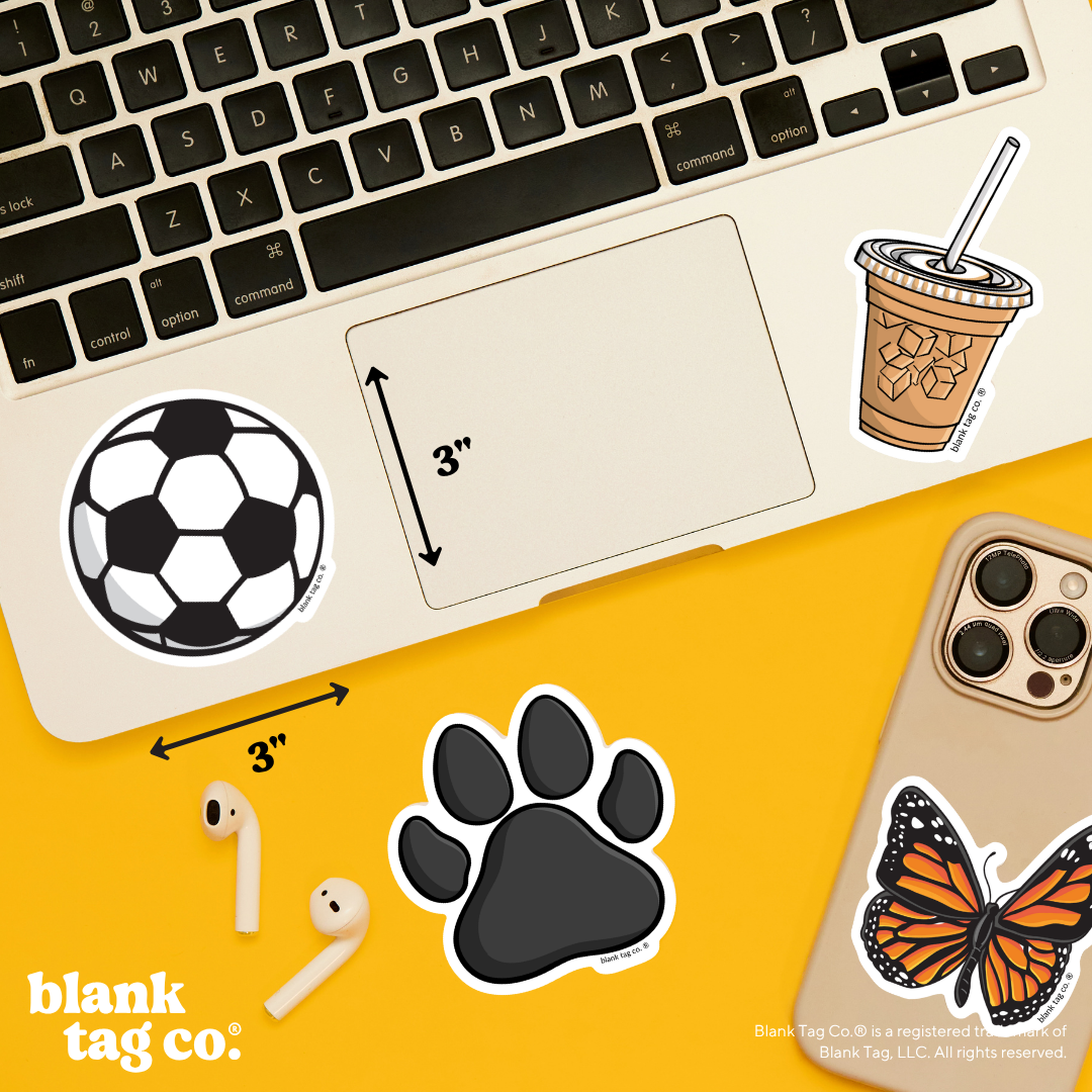 Blank Tag Co.® Waterproof Sticker - Soccer Ball
