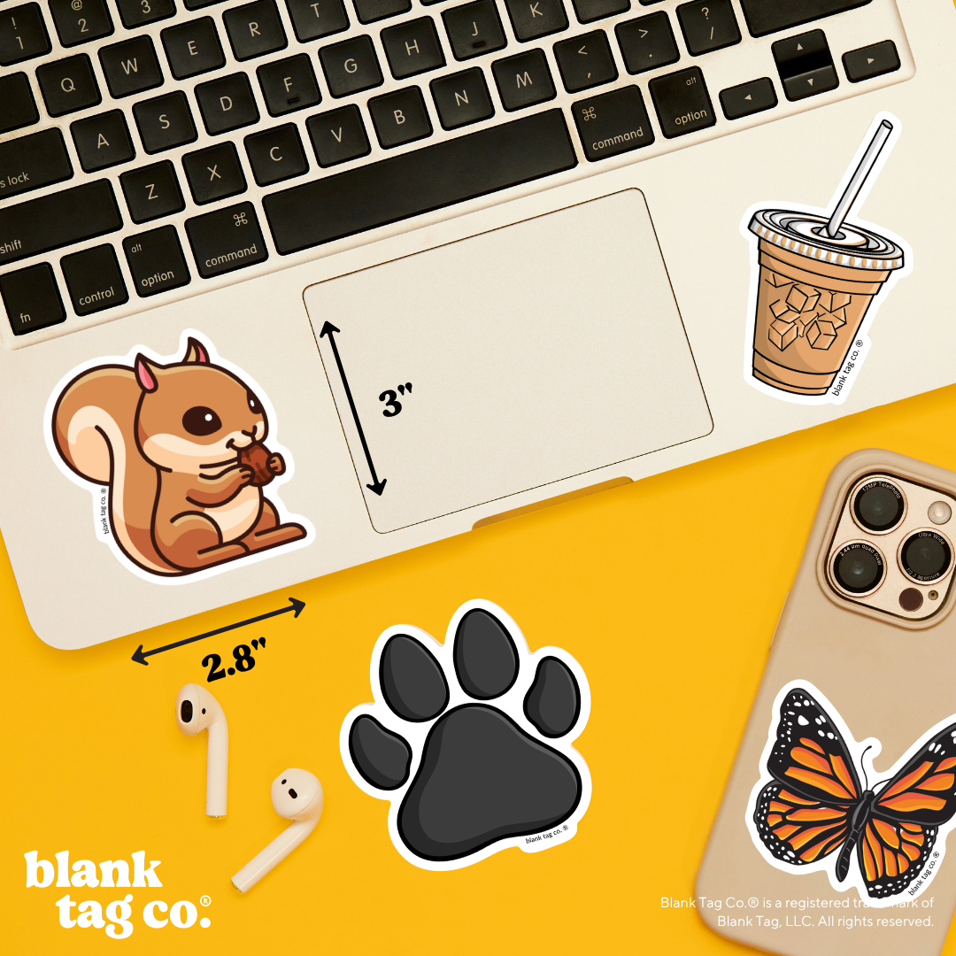 Blank Tag Co.® Waterproof Sticker - Squirrel