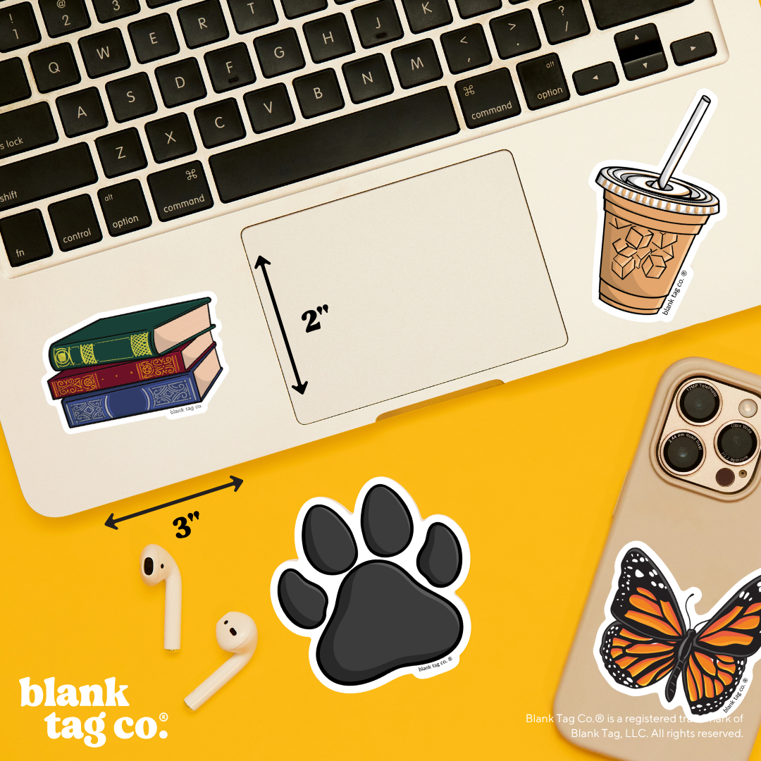 Blank Tag Co.® Waterproof Sticker - Stack of Books