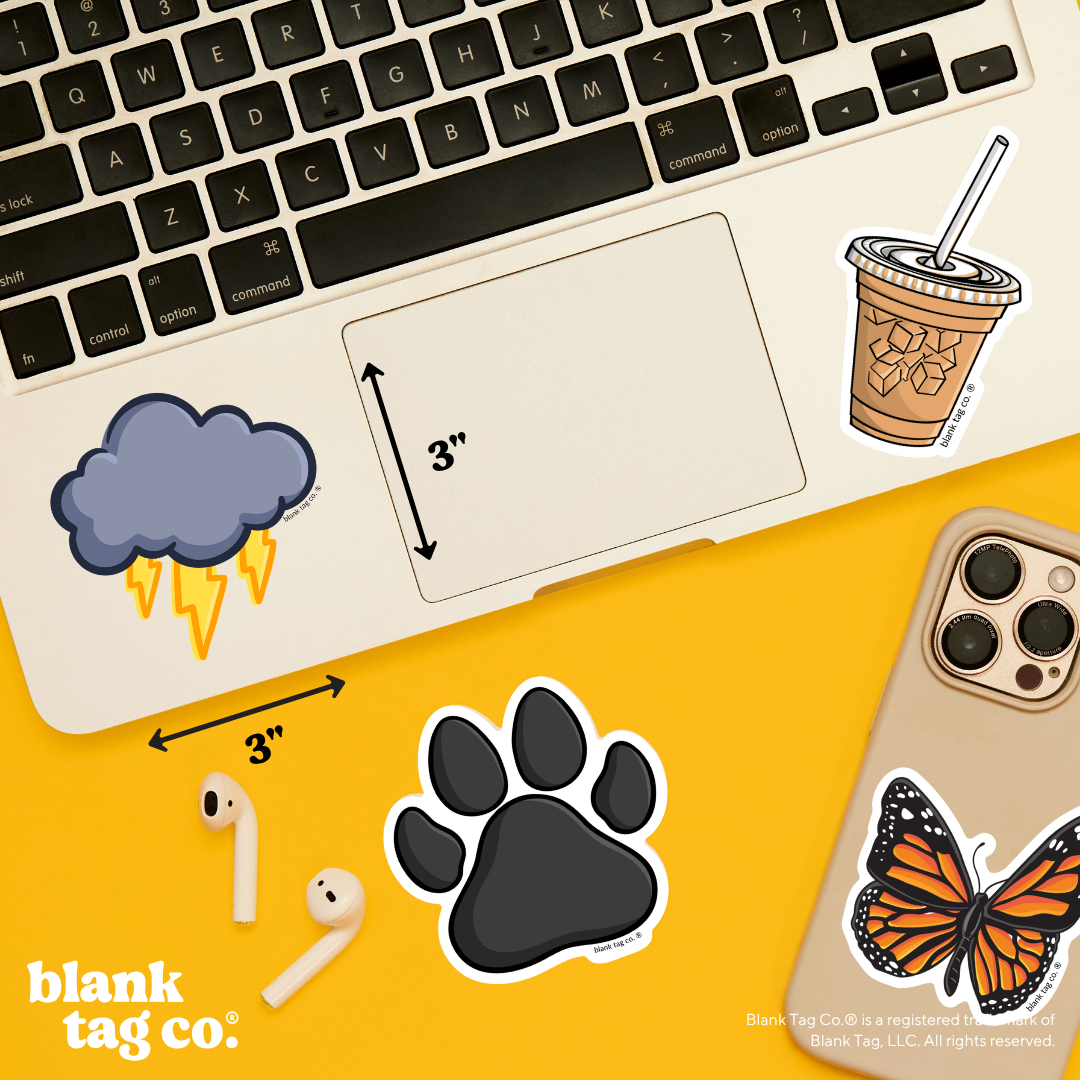 Blank Tag Co.® Waterproof Sticker - Storm Cloud