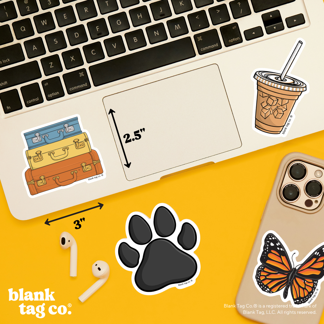 Blank Tag Co.® Waterproof Sticker - Suitcases
