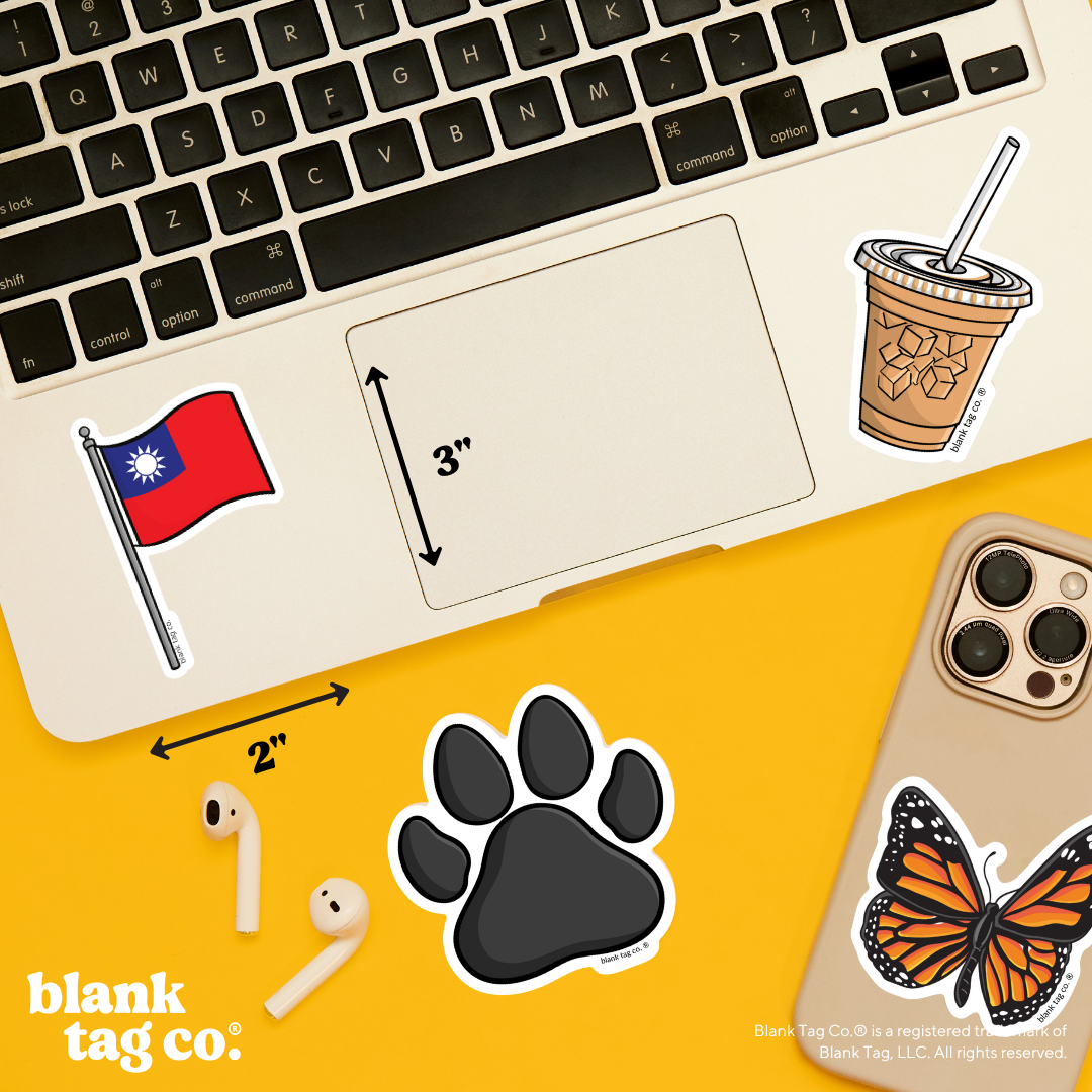 Blank Tag Co.® Waterproof Sticker - Taiwan Flag