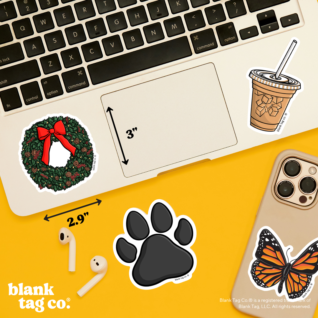 Blank Tag Co.® Waterproof Sticker - Wreath