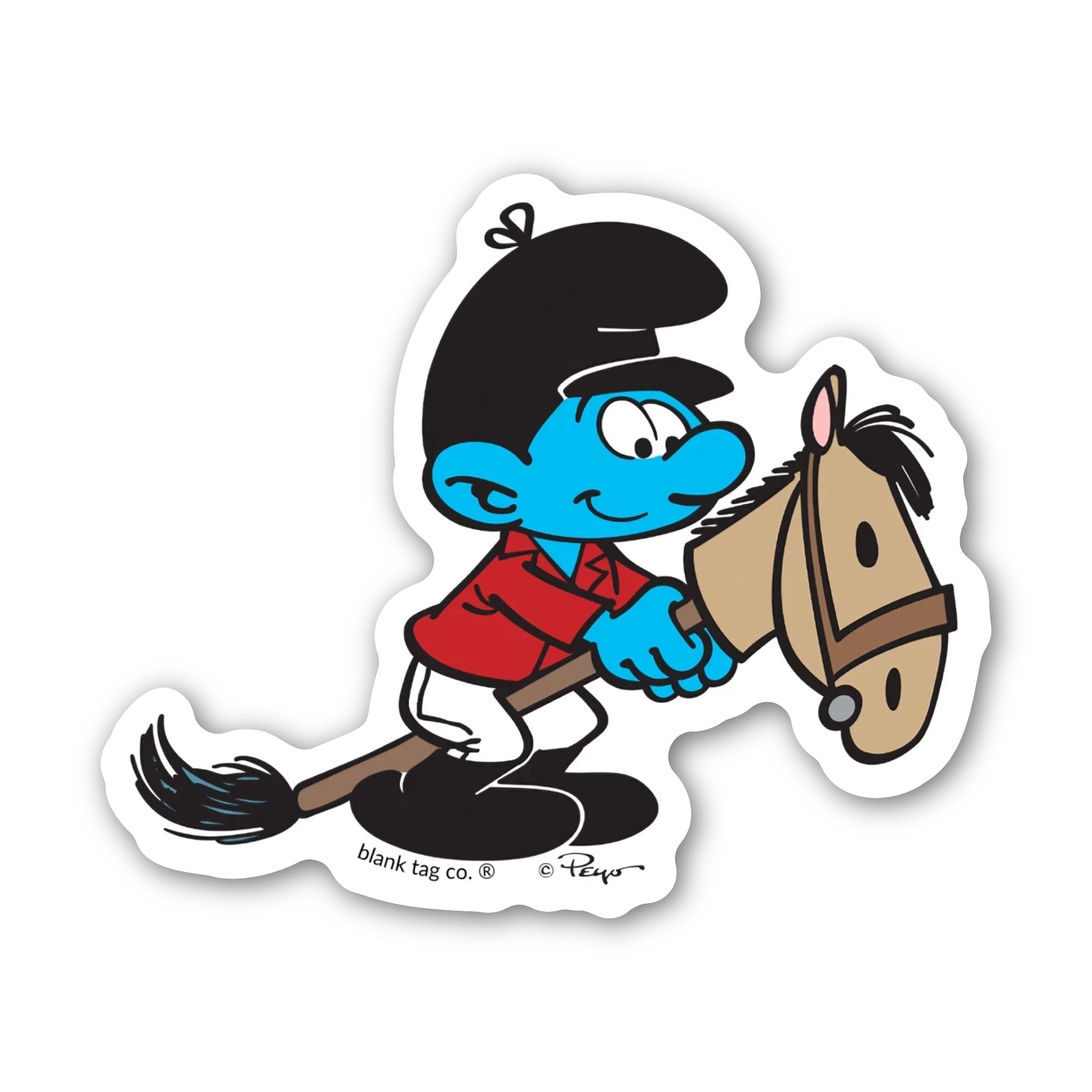 Smurfs® Waterproof Sticker - Equestrian Smurf