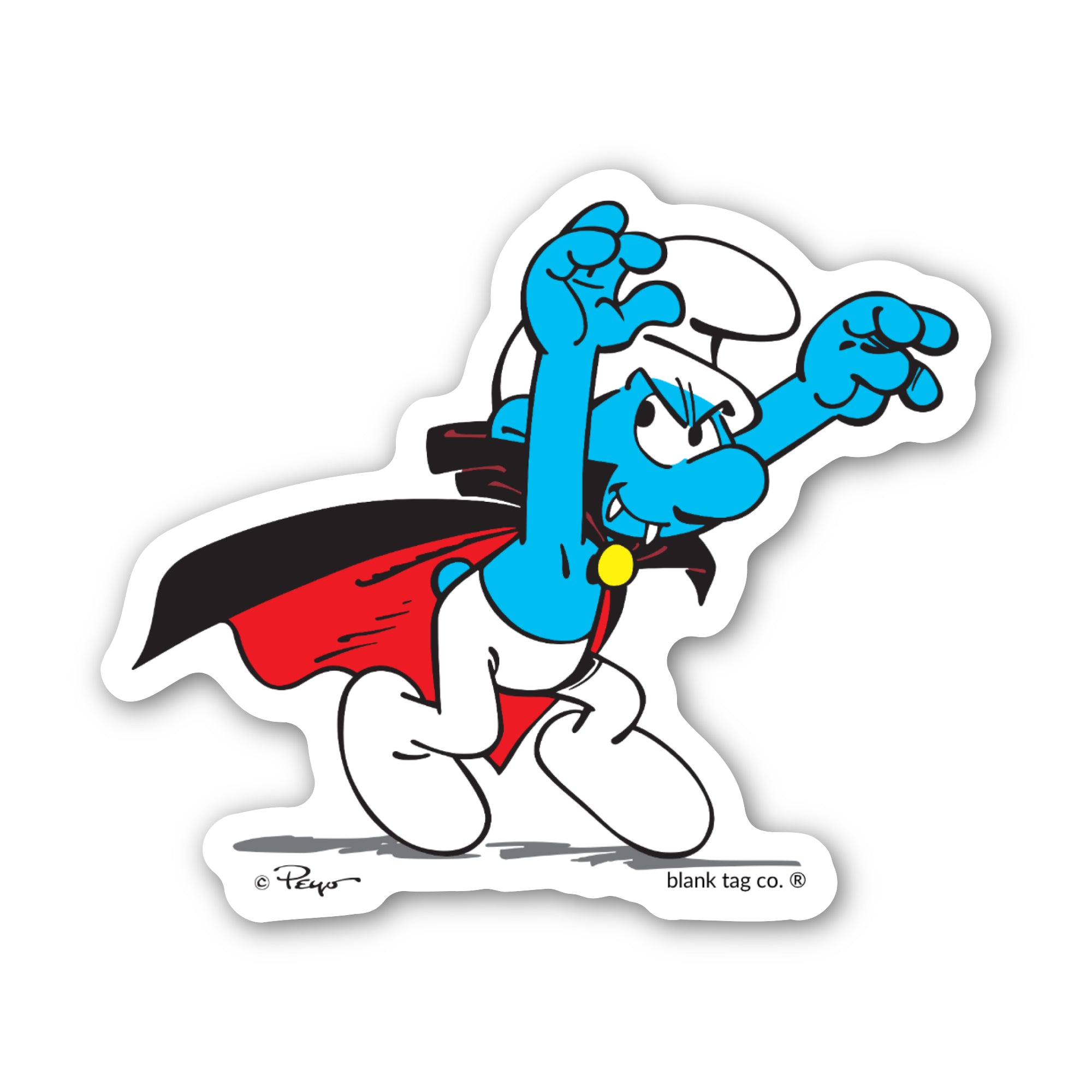 Smurfs® Waterproof Sticker - Vampire Smurf