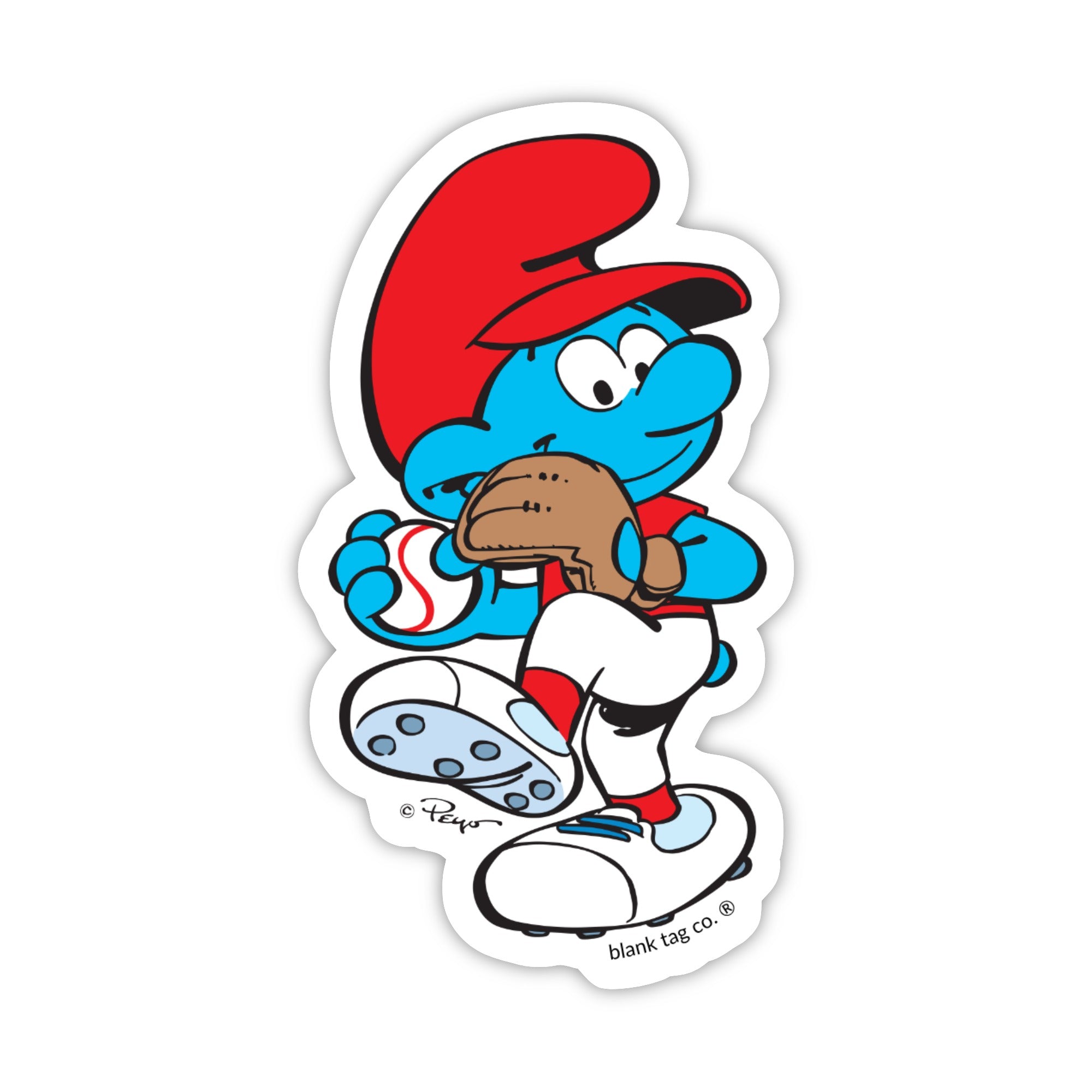 Smurfs® Waterproof Sticker - Pitcher Smurf