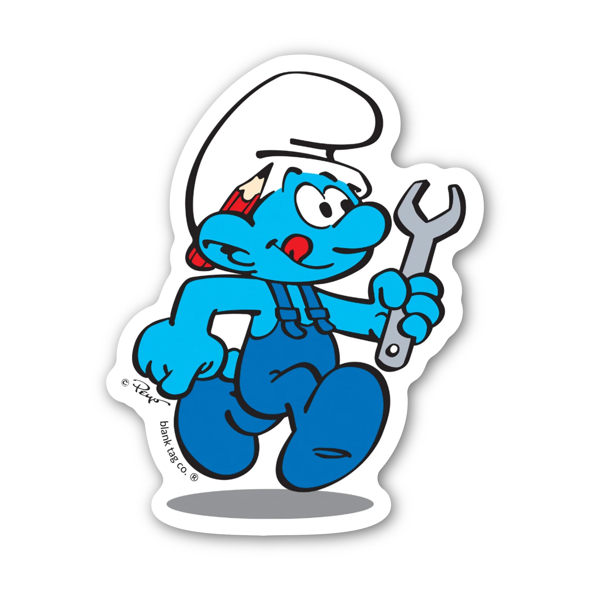 Smurfs® Waterproof Sticker - Mechanic Smurf