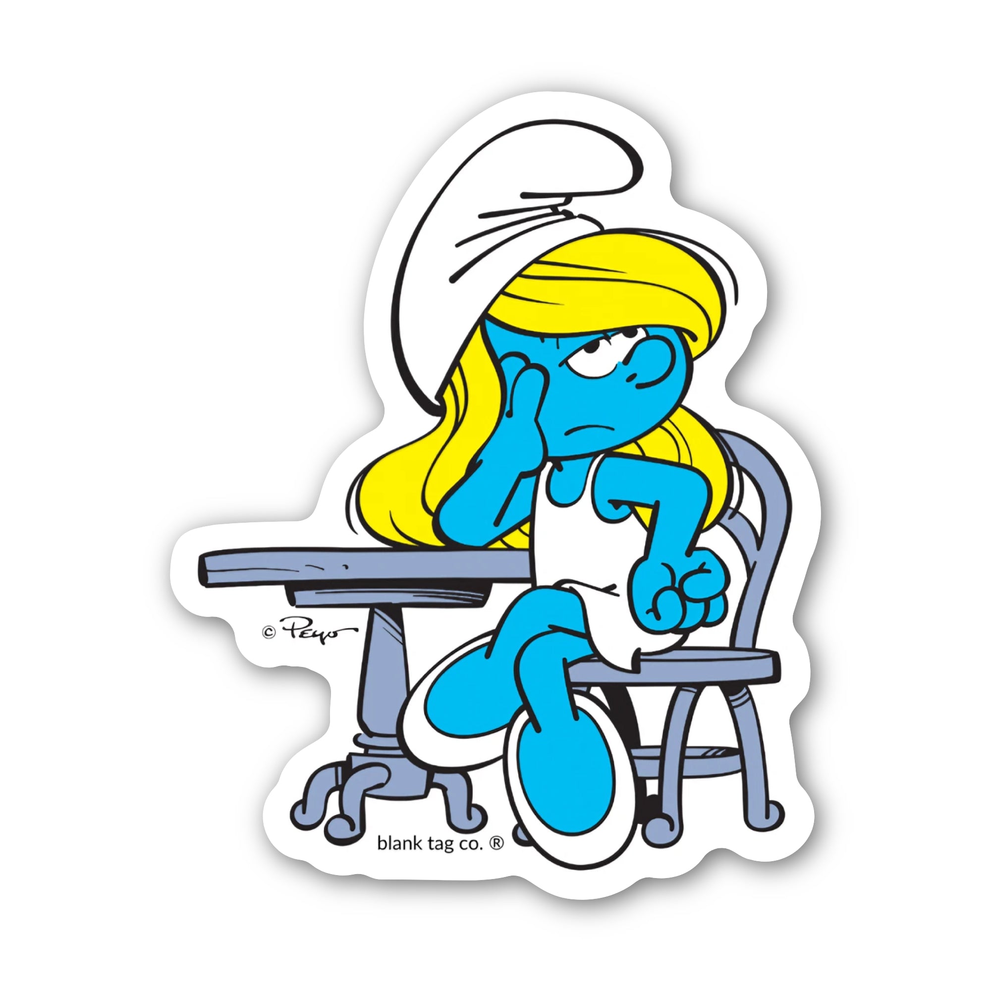 Smurfs® Waterproof Sticker - Annoyed Smurfette