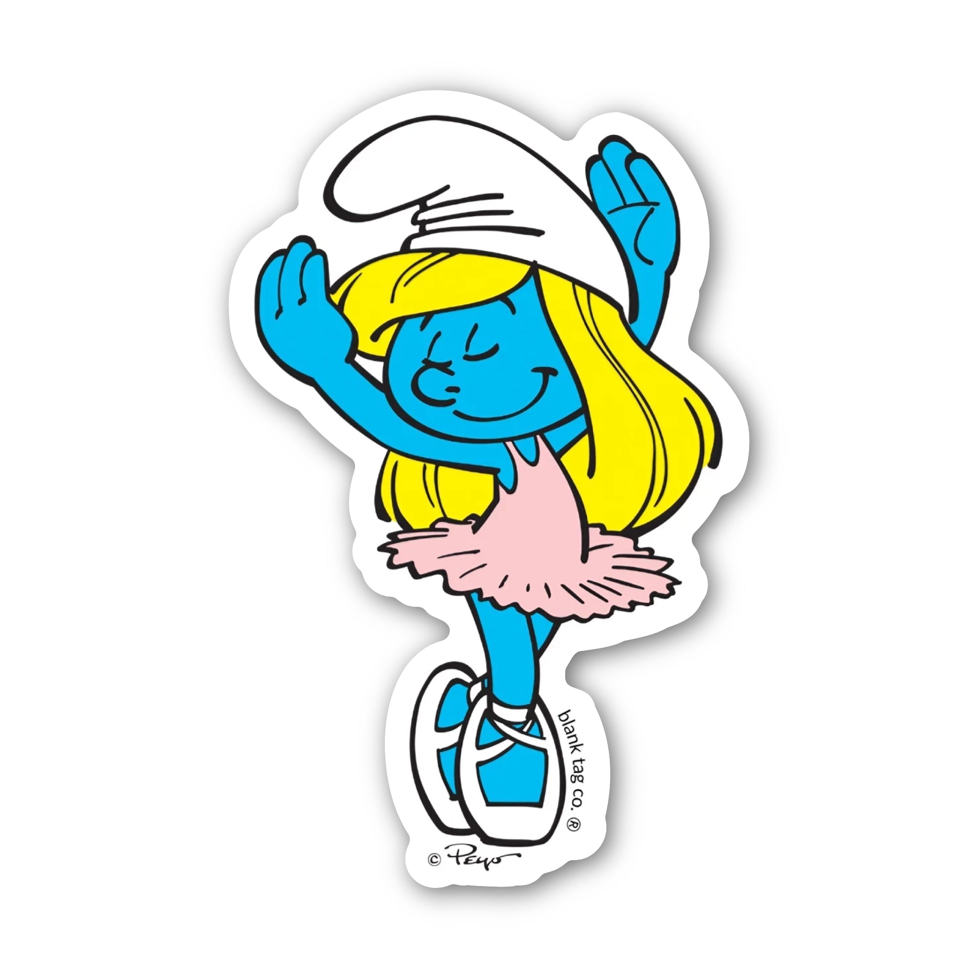 Smurfs® Waterproof Sticker - Smurfette Practicing Ballet