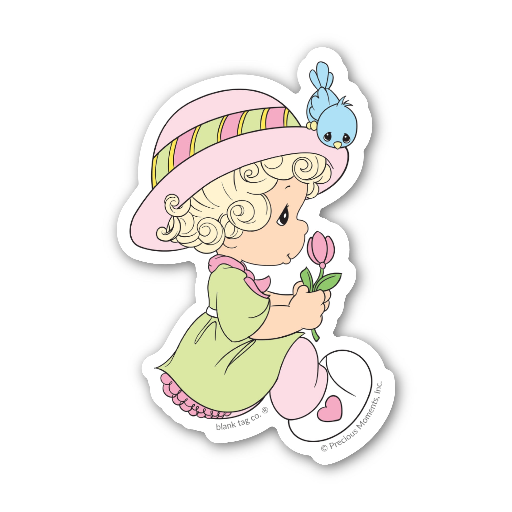 Precious Moments® Girl Smelling A Tulip Sticker