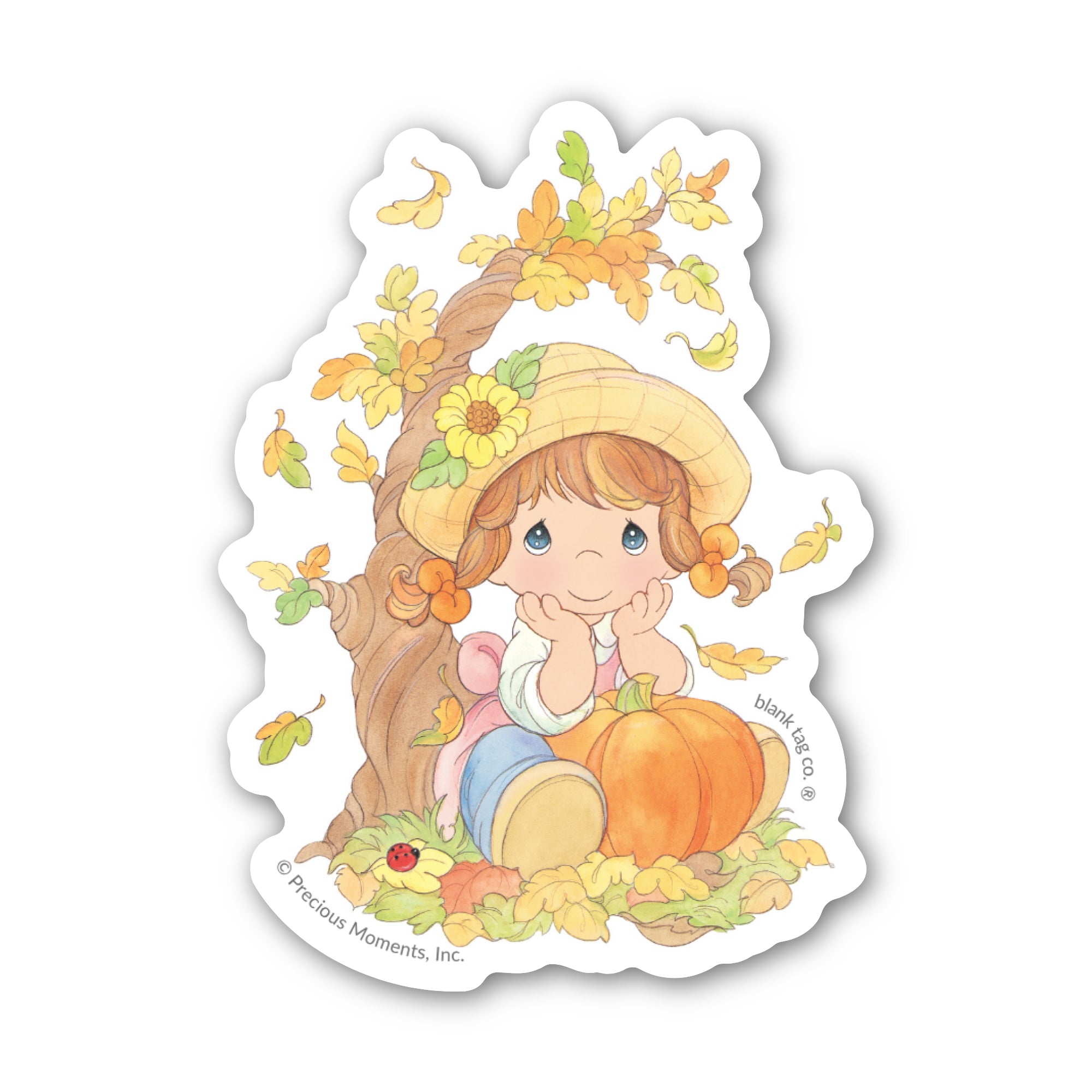 Precious Moments® Girl Waiting For Fall Sticker