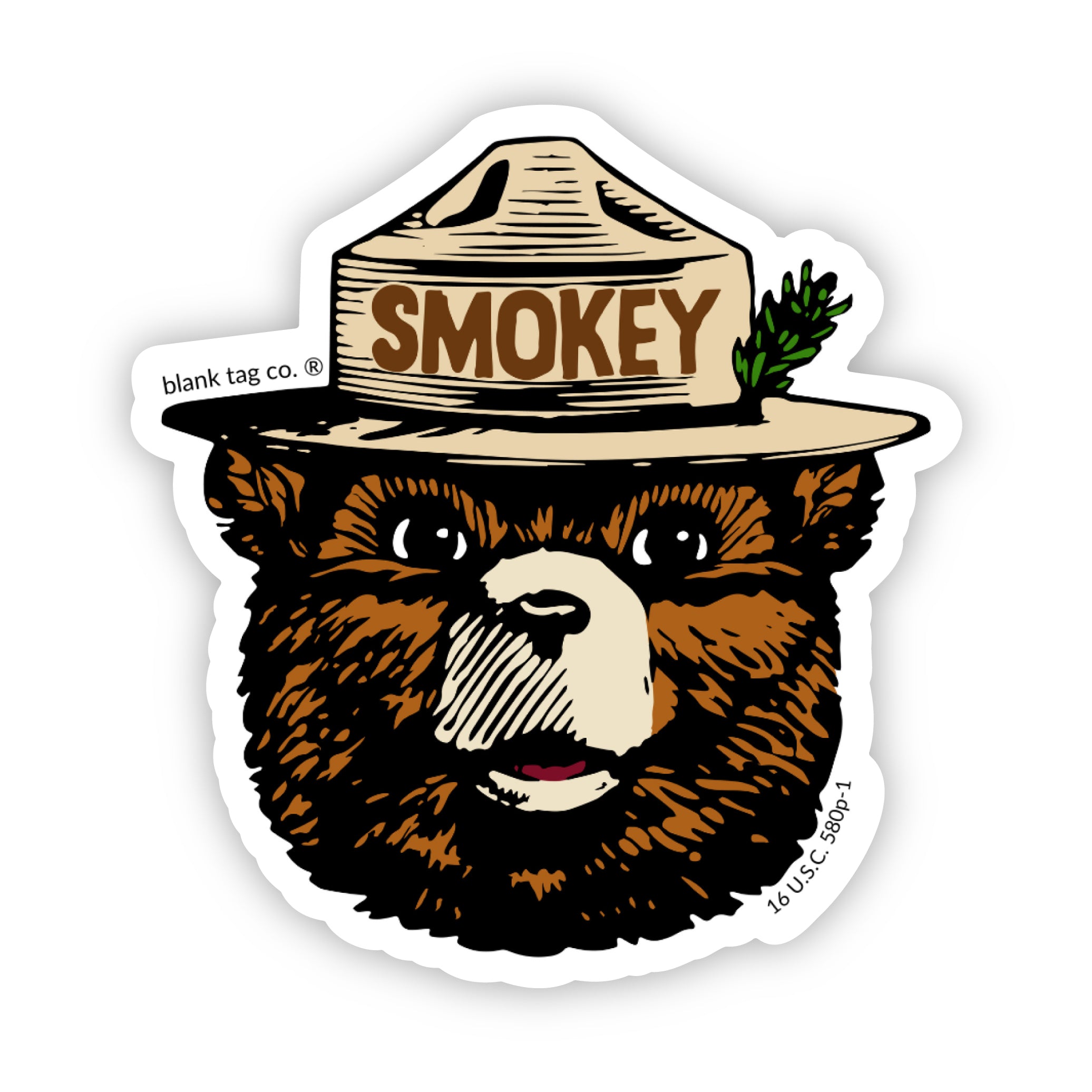 The Smokey Bear Face Sticker