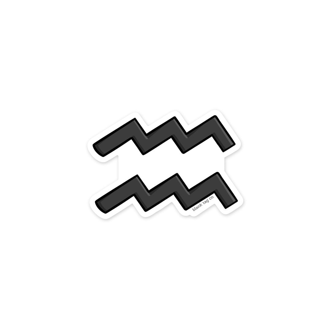 Blank Tag Co.® Waterproof Sticker - Aquarius Sign