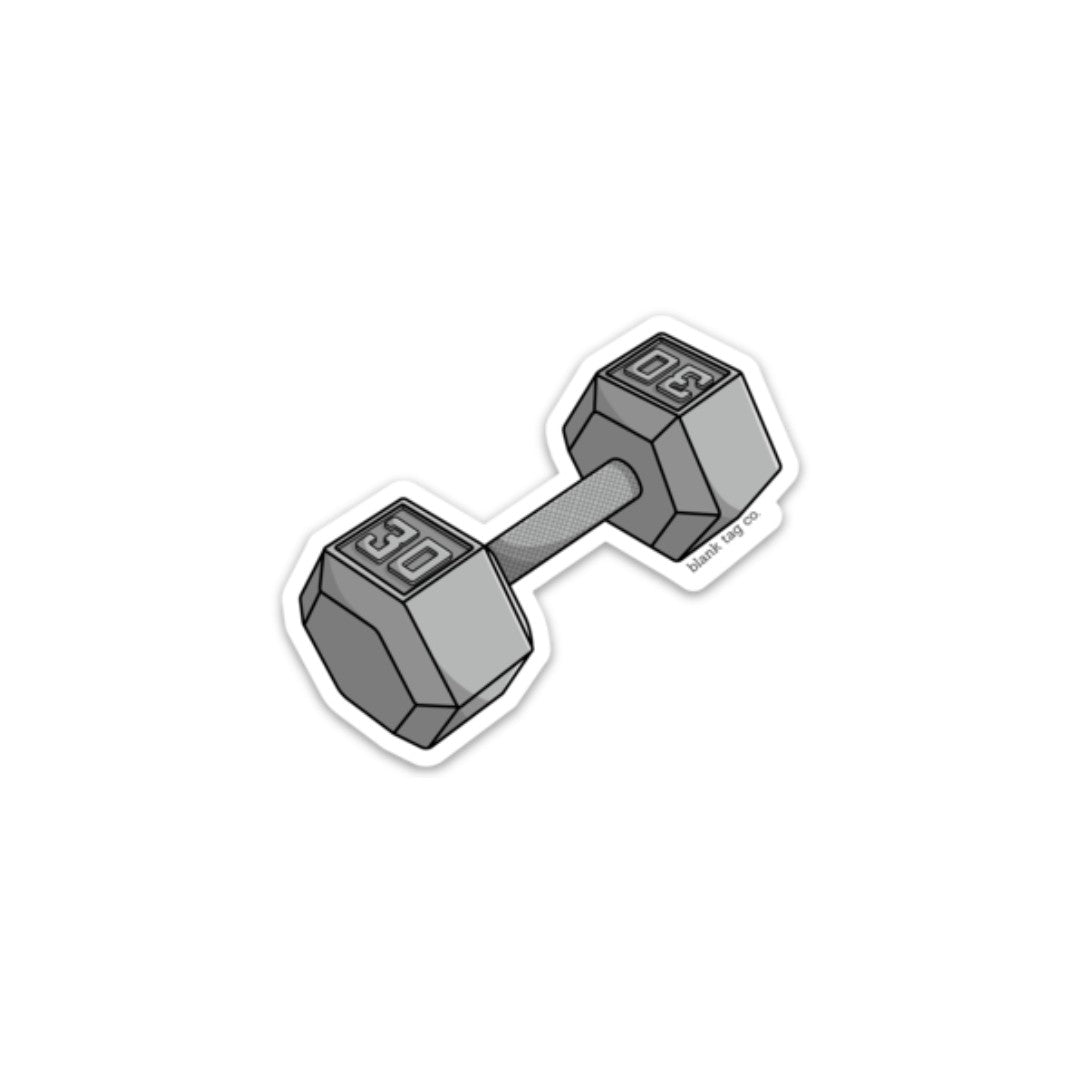 Blank Tag Co.® Waterproof Sticker - Dumbbell