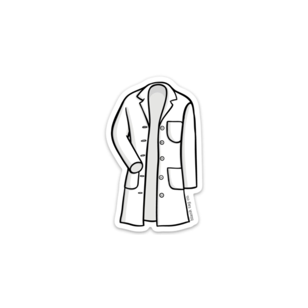 Blank Tag Co.® Waterproof Sticker - Lab Coat