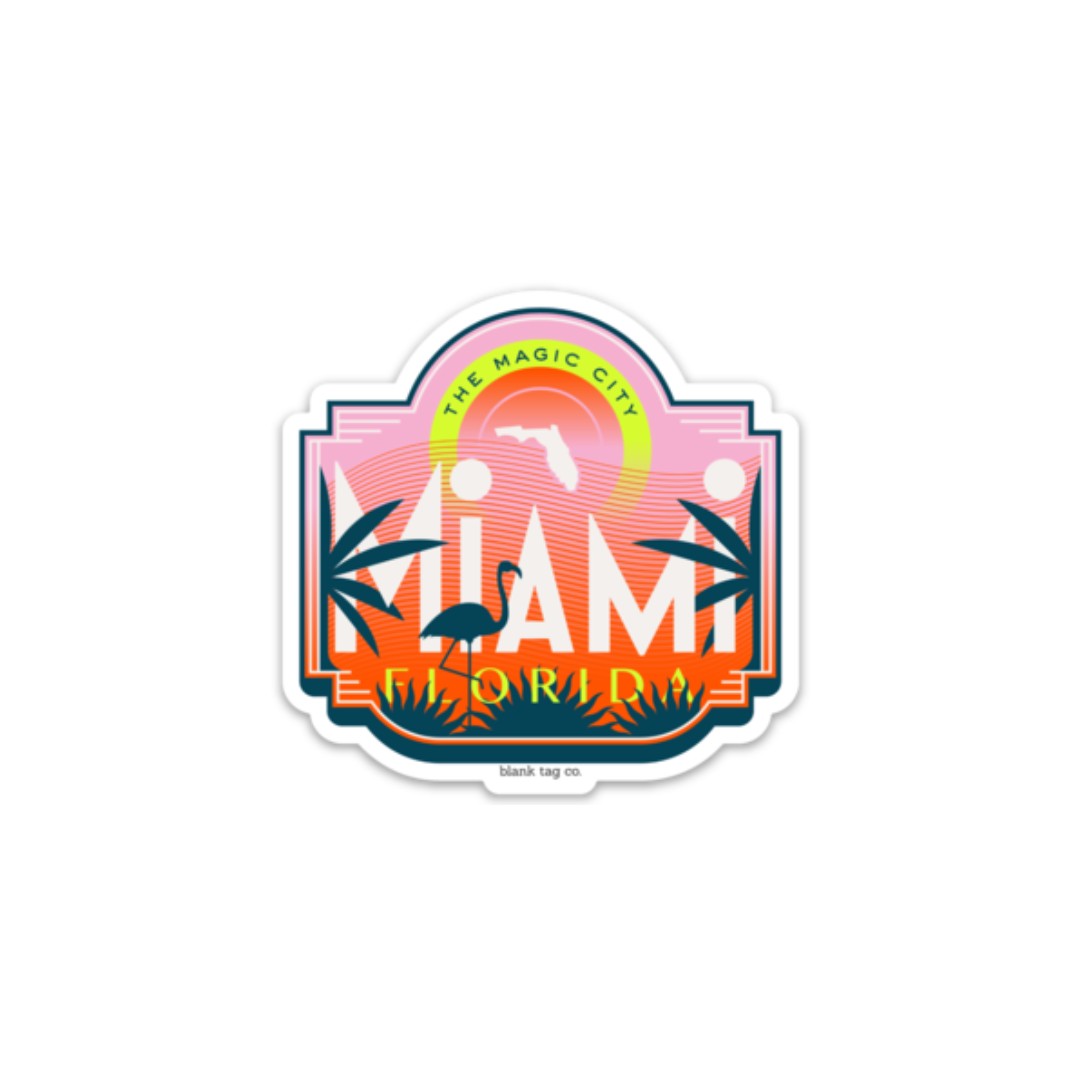 Blank Tag Co.® Waterproof Sticker - Miami City Badge