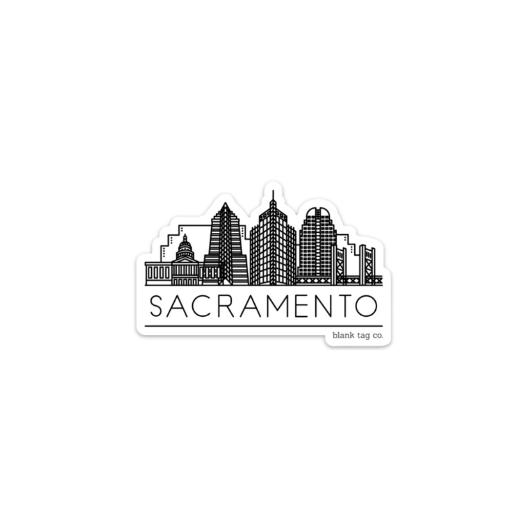 Blank Tag Co.® Waterproof Sticker - Sacramento Skyline