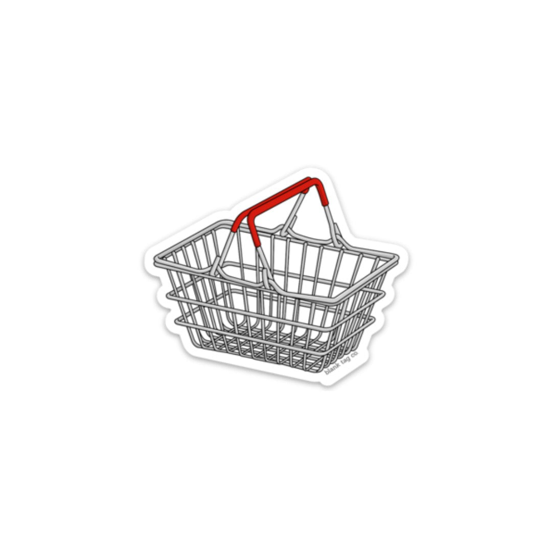 Blank Tag Co.® Waterproof Sticker - Shopping Basket