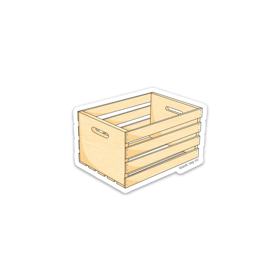 Blank Tag Co.® Waterproof Sticker - Wooden Crate