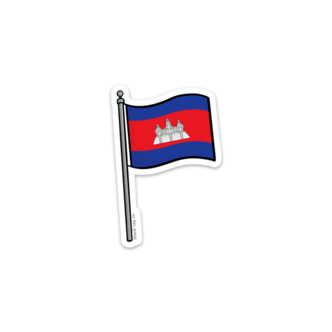 Blank Tag Co.® Waterproof Sticker - Cambodia Flag