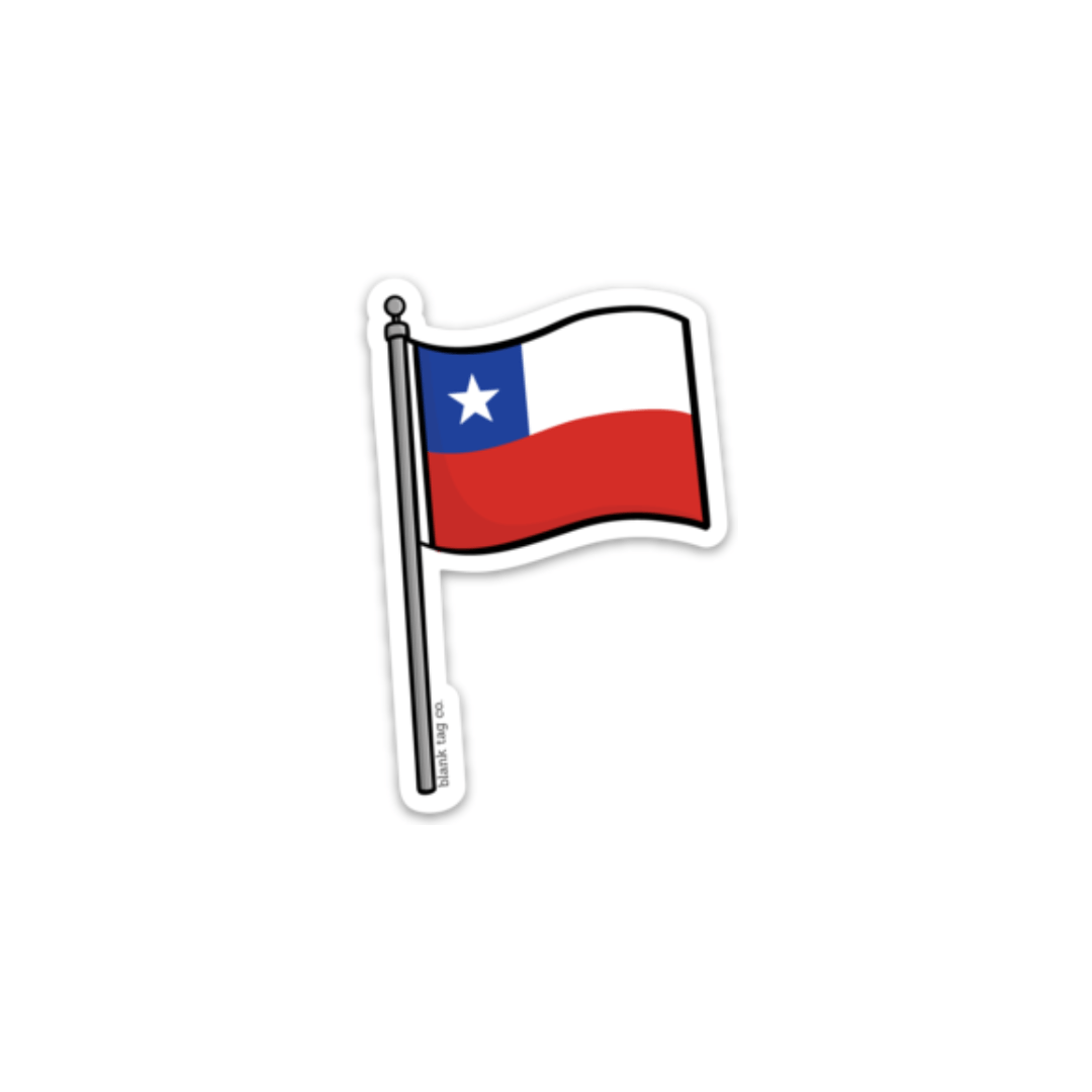 Blank Tag Co.® Waterproof Sticker - Chile Flag
