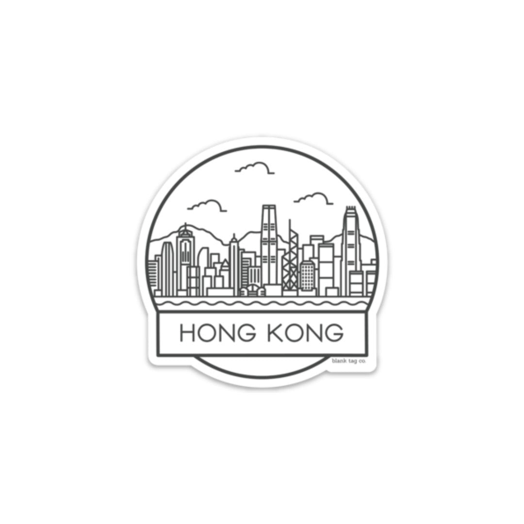 Blank Tag Co.® Waterproof Sticker - Hong Kong Cityscape