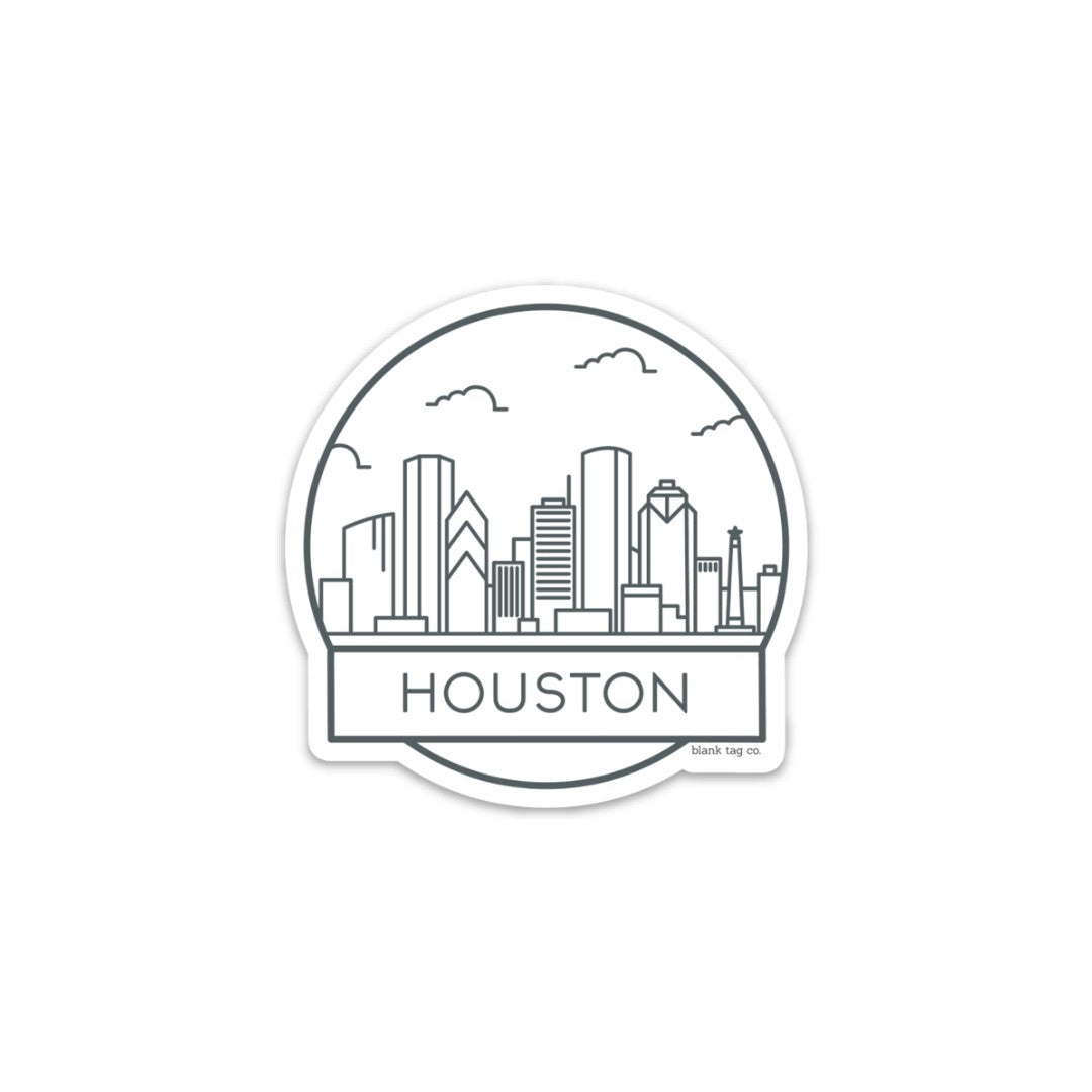 Blank Tag Co.® Waterproof Sticker - Houston Cityscape