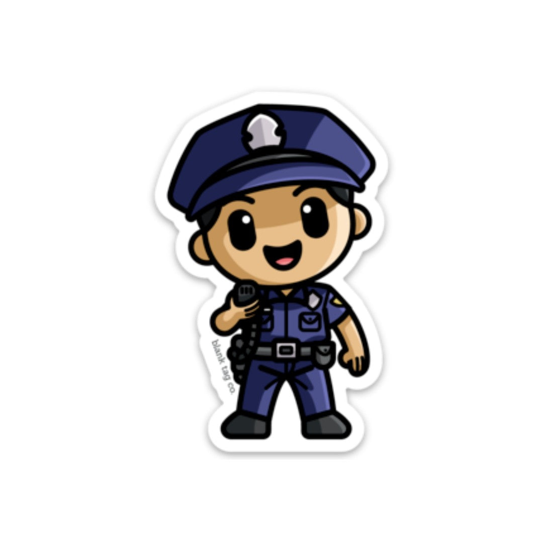 Blank Tag Co.® Waterproof Sticker - Male Police Officer