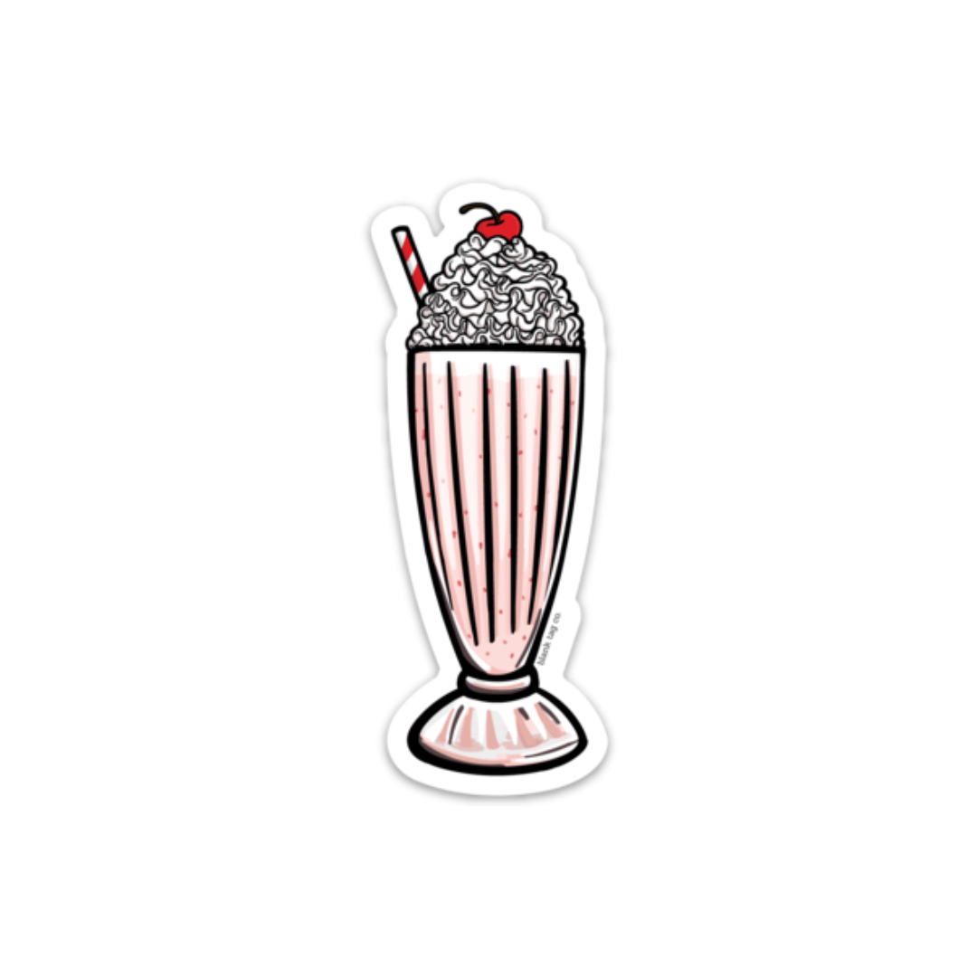 Blank Tag Co.® Waterproof Sticker - Strawberry Milkshake