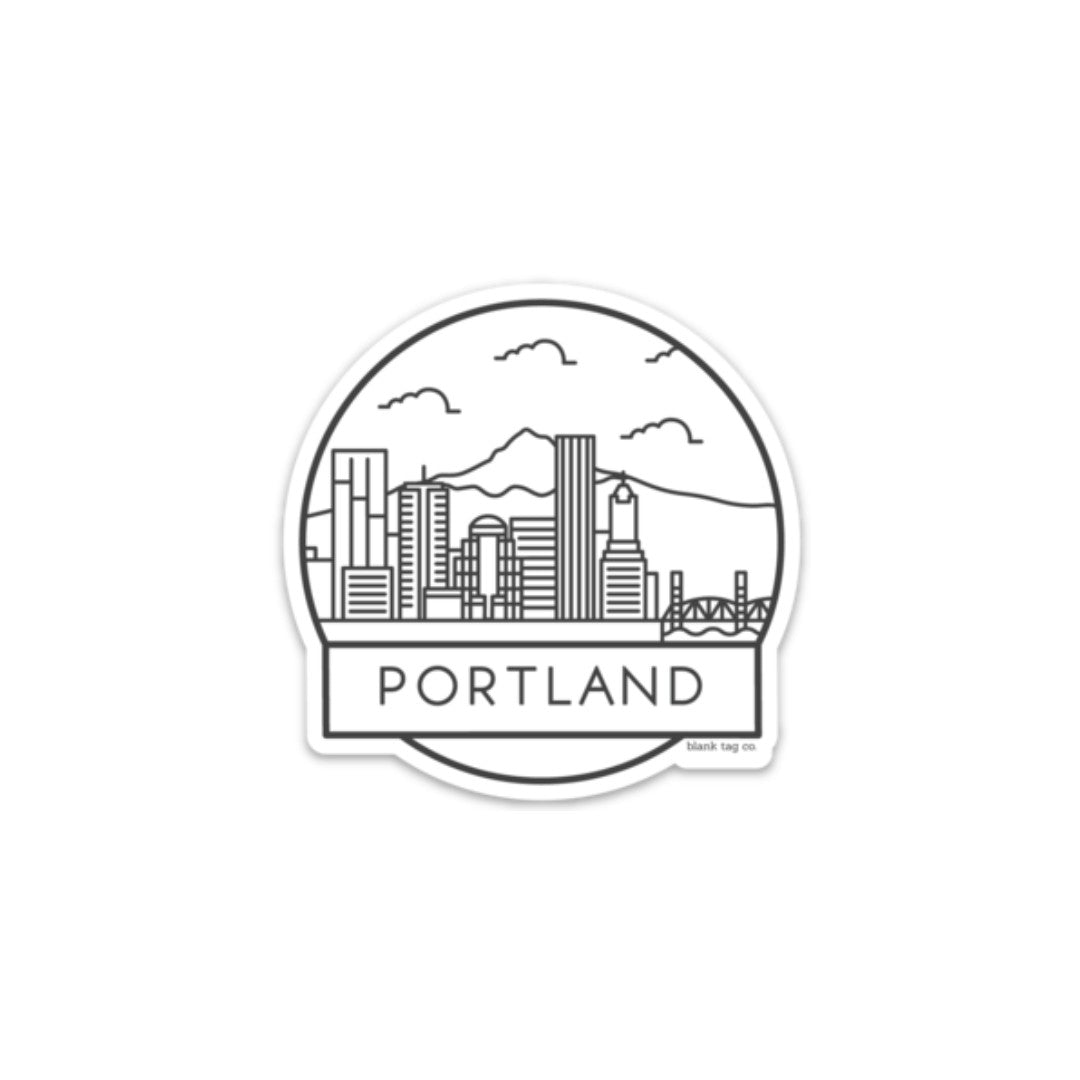 Blank Tag Co.® Waterproof Sticker - Portland Cityscape