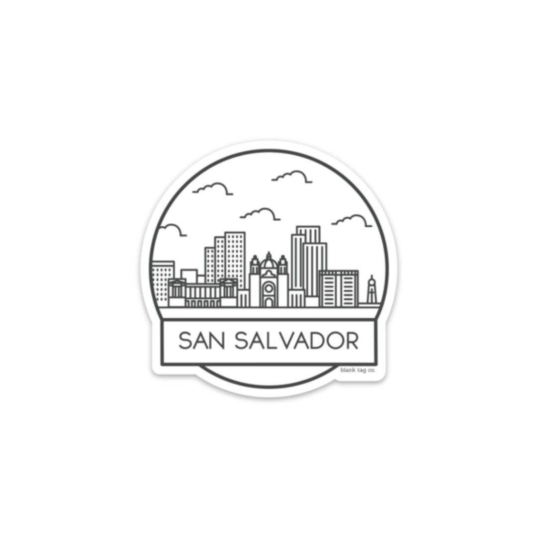 Blank Tag Co.® Waterproof Sticker - San Salvador Cityscape