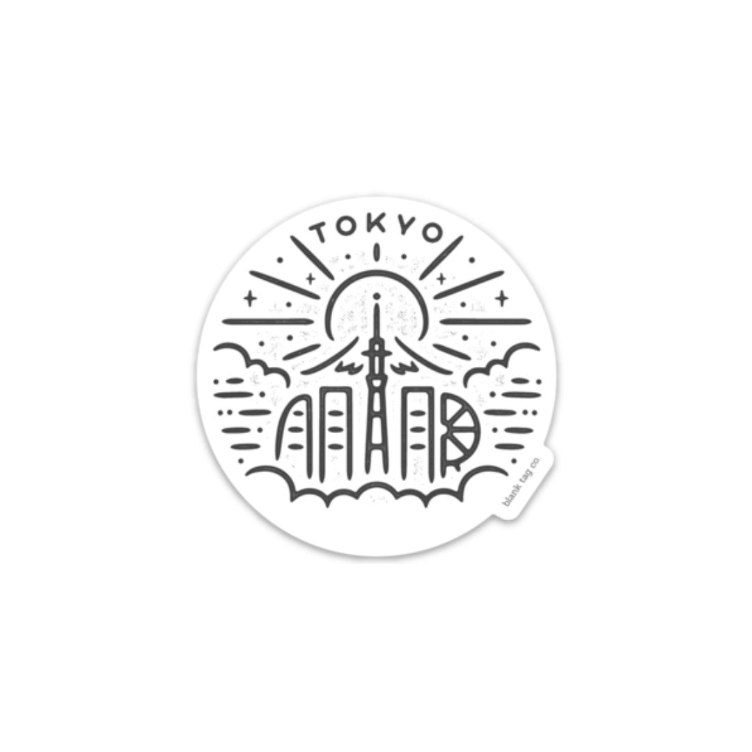 Blank Tag Co.® Waterproof Sticker - Tokyo Cityscape Badge